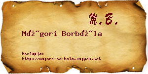 Mágori Borbála névjegykártya