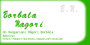borbala magori business card