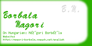 borbala magori business card